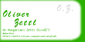 oliver zettl business card